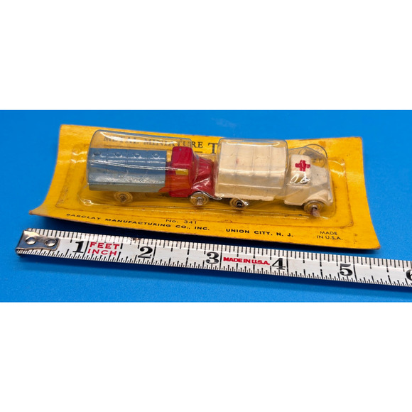 Rare Vintage Barclay Miniature Metal Trucks NOS No. 341 USA Unopened - Picture 4 of 11